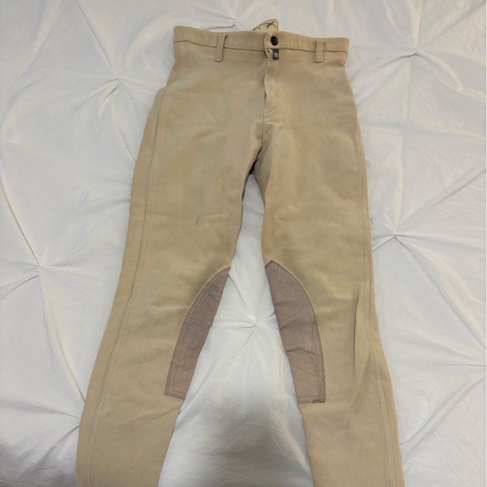 Women’s Tan Riding Pants with Knee Patches Size 30 L